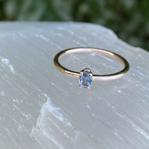 Rose Gold Spinel Oval Ring