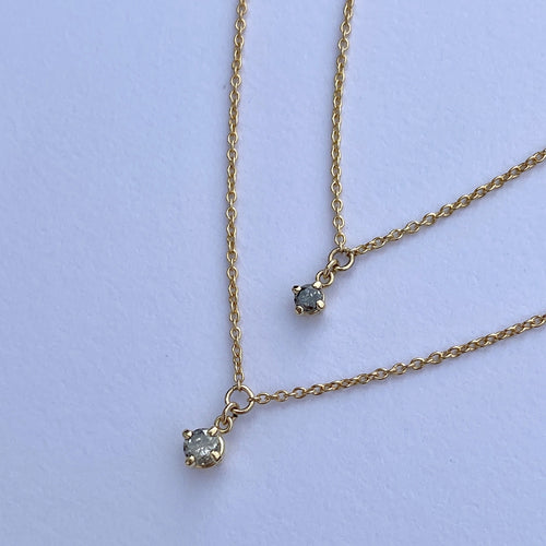 Ever After Necklace - Salt and Pepper Diamond