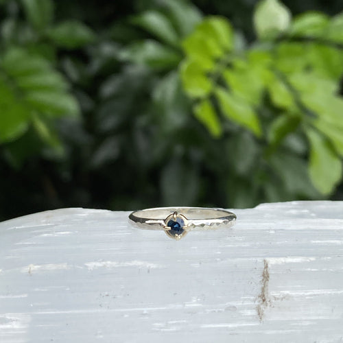 Sapphire Compass Ring