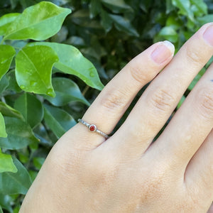 Raw Garnet Ring