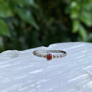 Raw Garnet Ring