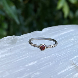 Raw Garnet Ring