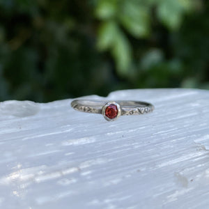 Raw Garnet Ring