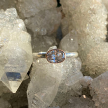 Load image into Gallery viewer, CZ Rose Gold and Silver Ring