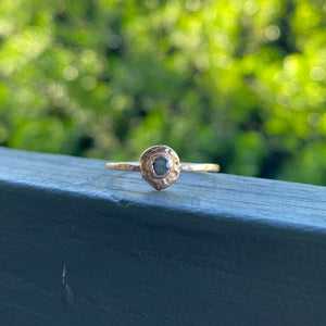 Earthy Rose Gold Salt and Pepper Diamond Ring