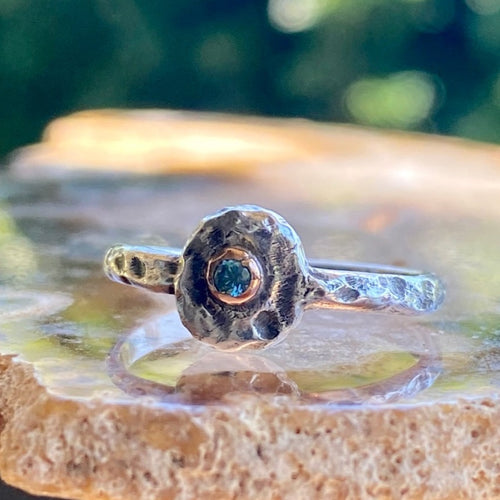 Sapphire Pebble Ring - Rose