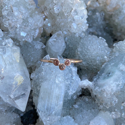 Earthy Rose Gold Padparadscha Sapphire Ring