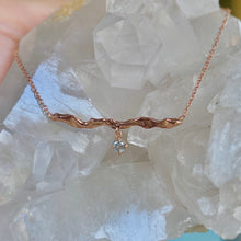 Load image into Gallery viewer, Molten Rose Gold Bar Necklace