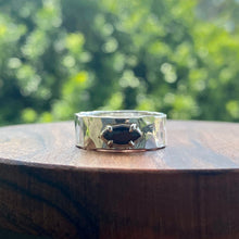 Load image into Gallery viewer, Black CZ Silver Ring